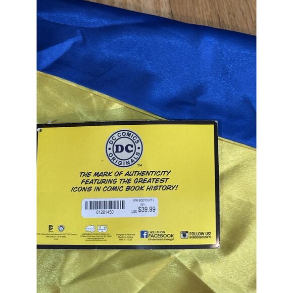 DC Comics Wonder Woman Outfit Costume 1 Piece Halloween Cosplay Large NWT $40 - Picture 3 of 7